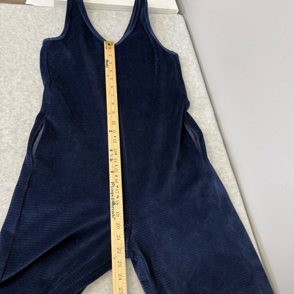 SMASH + TESS Tuesday Wide Leg Velvet Romper in Sparkle Navy size Small - Picture 13 of 14